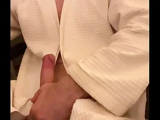 Cozy evening with daddy&excl; Watching porn after the sauna&excl;